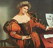 Lorenzo Lotto A Lady as Lucretia oil on canvas